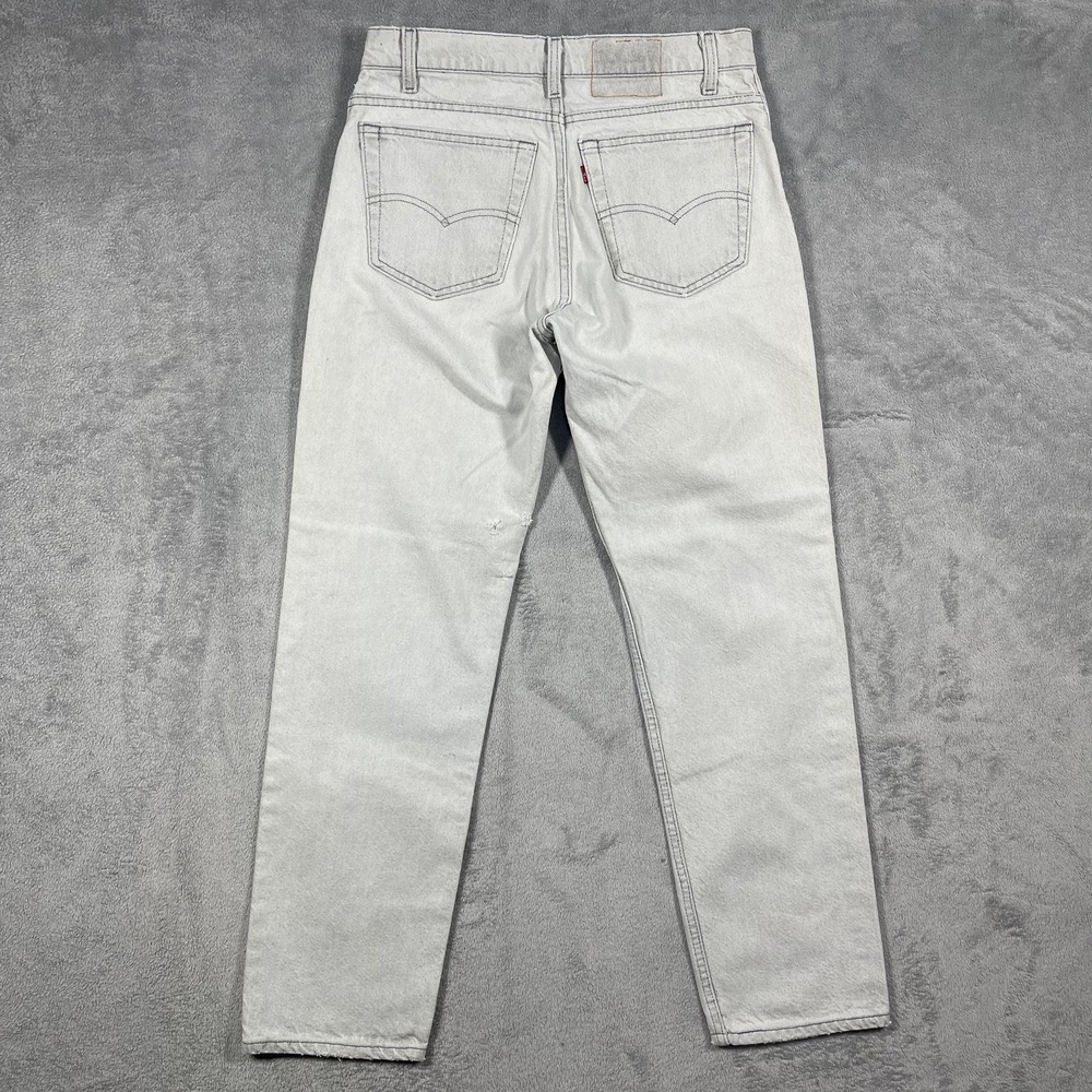 Levis 506 Jeans Mens 32(30)x32(30) White Distressed USA Vintage Straight Leg - Picture 13 of 16
